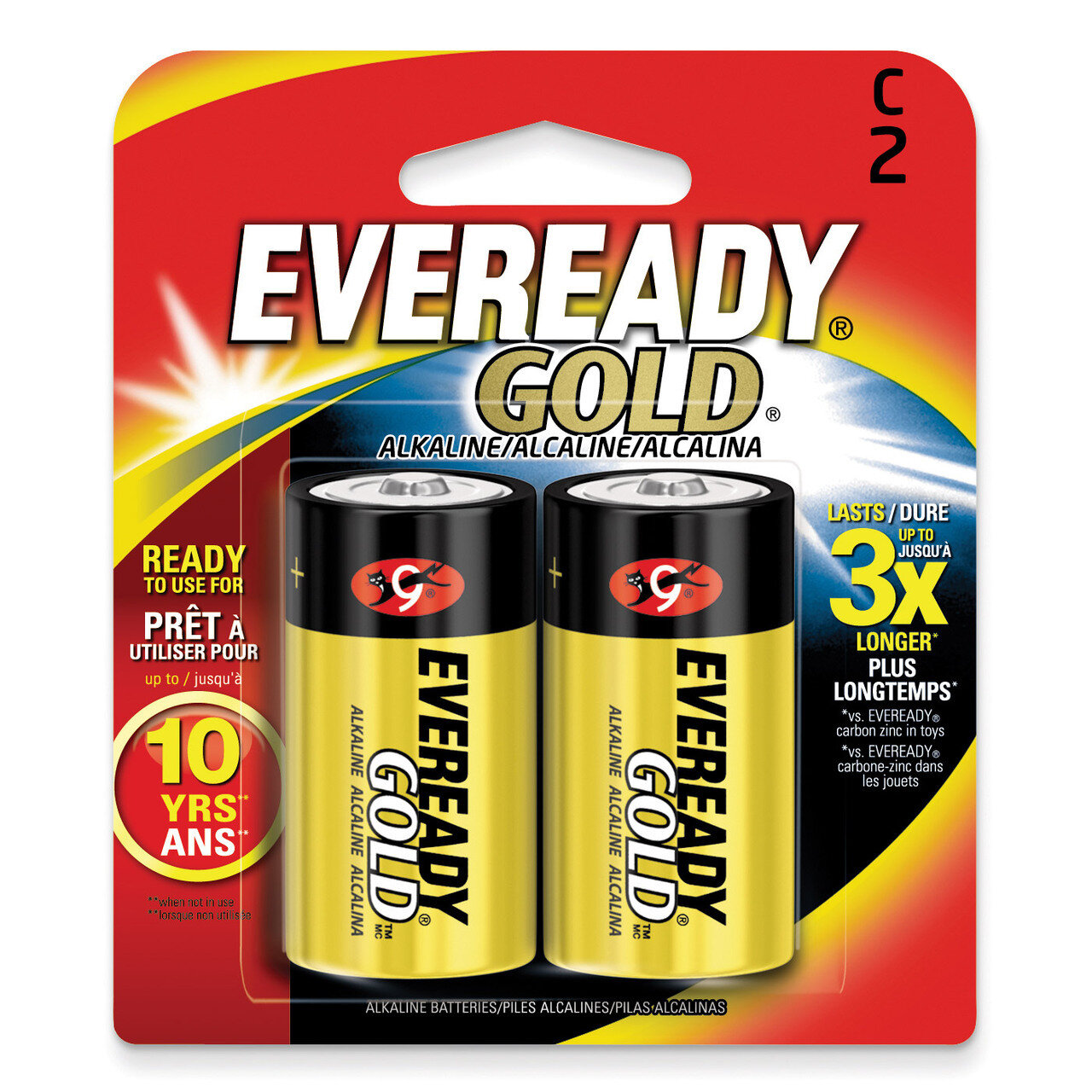 (2) Pack of Eveready Gold C Batteries WBC