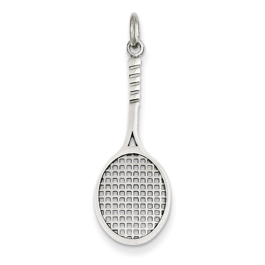 Tennis Racquet Charm 14k White Gold WCH137, MPN: WCH137, 886774119823