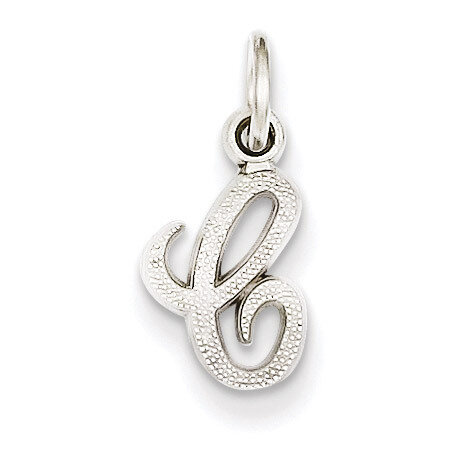 Casted Initial C Charm 14k White Gold WCH138-C