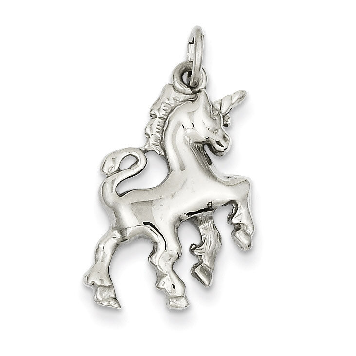 Unicorn Charm 14k White Gold WCH90