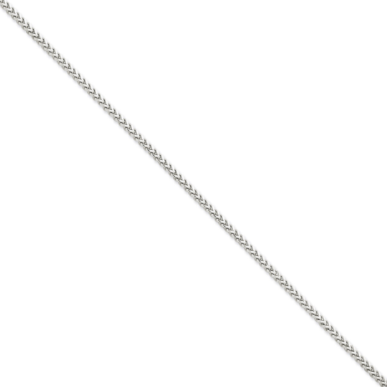2.5mm Franco Chain 24 Inch 14k White Gold WFRA080-24, MPN: WFRA080-24, 886774434698