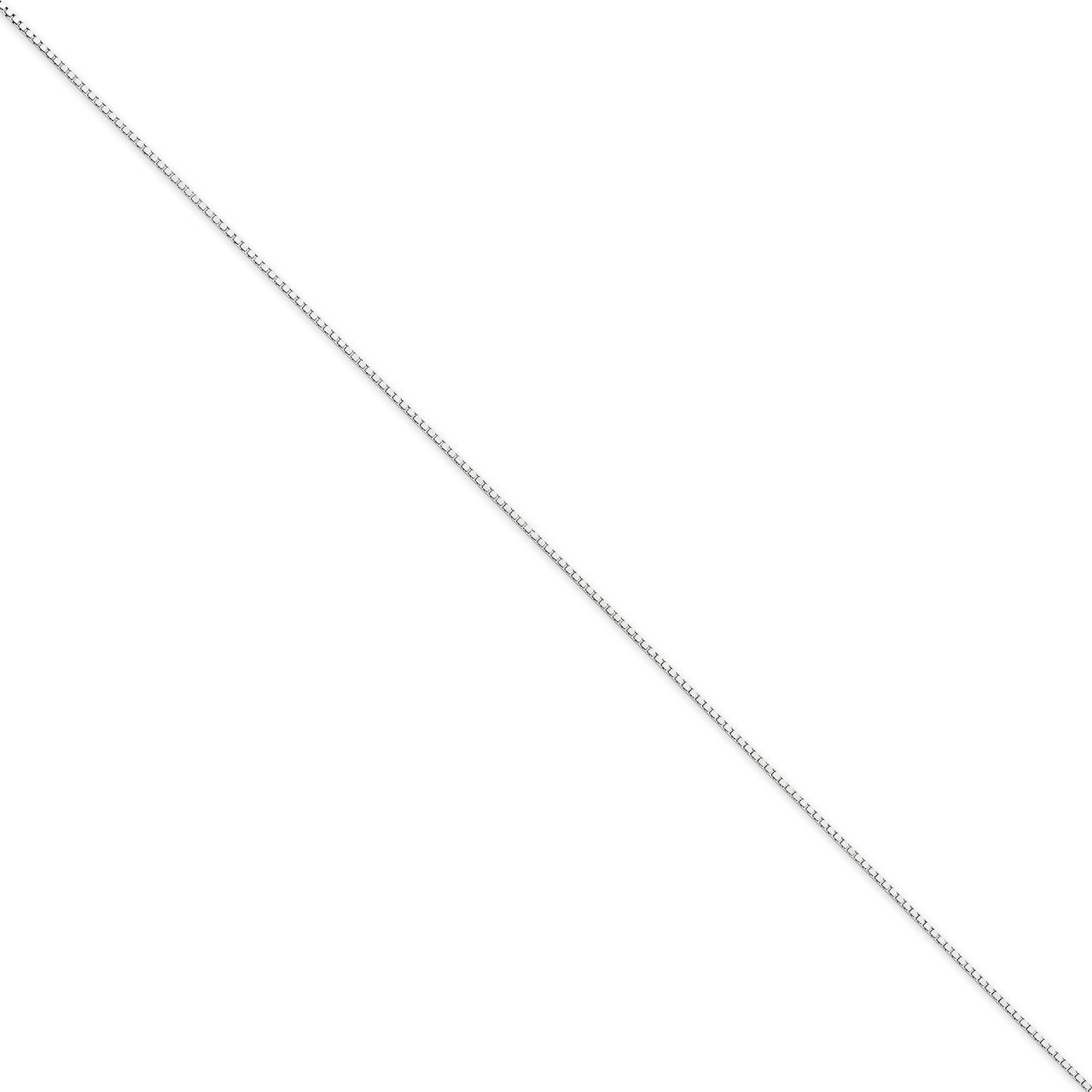 1mm Box Chain 20 Inch 14k White Gold WLB100-20, MPN: WLB100-20, 883957343969