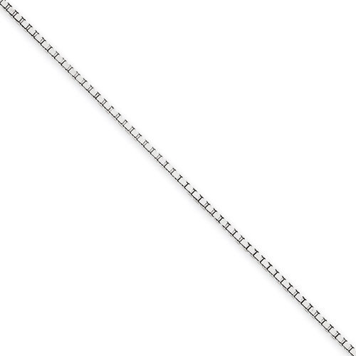 1.20mm Box Chain 30 Inch 14k White Gold WLB125-30, MPN: WLB125-30, 886774432427