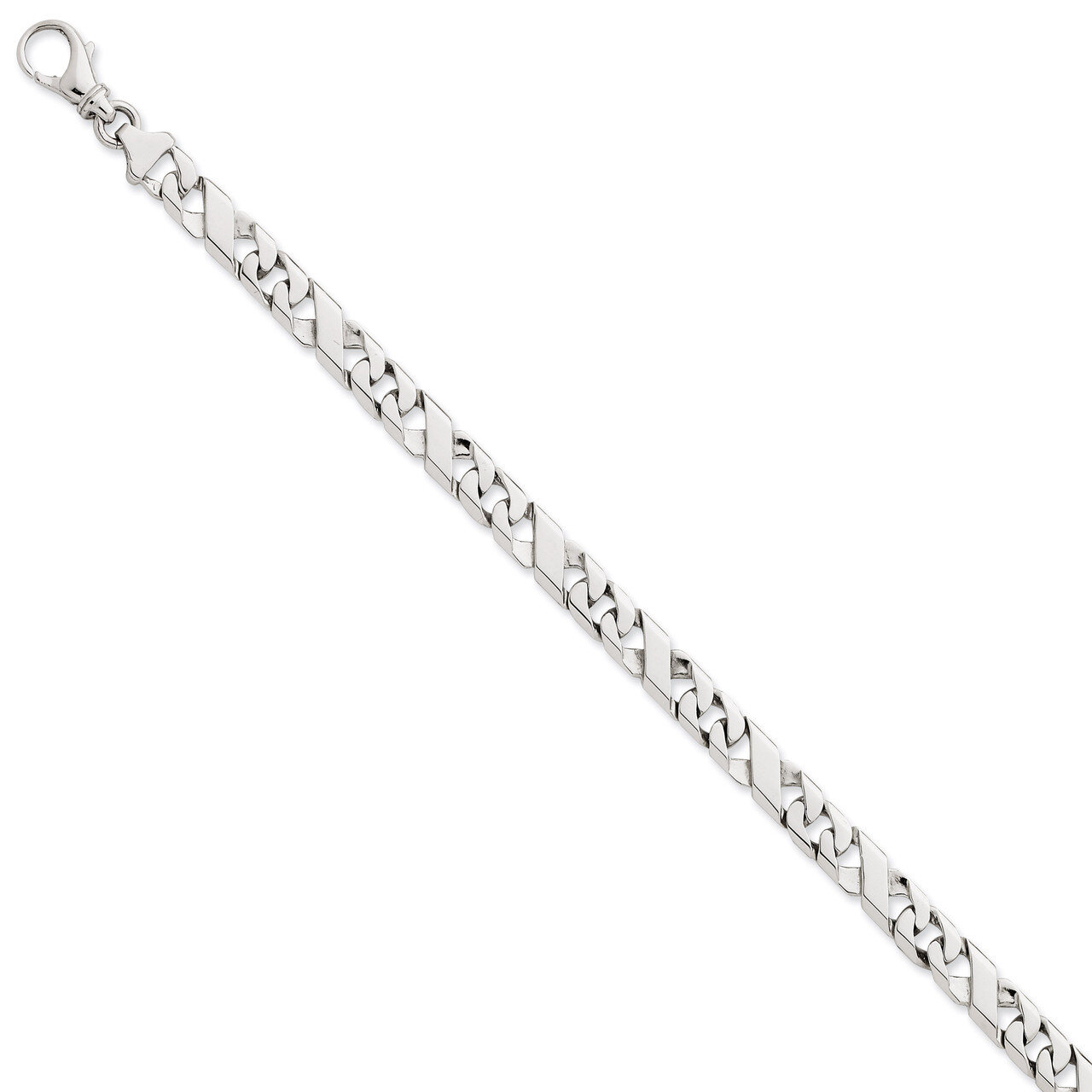 6mm Hand-polished Fancy Link Necklace 20 Inch 14k White Gold WLK165-20, MPN: WLK165-20, 191101655203