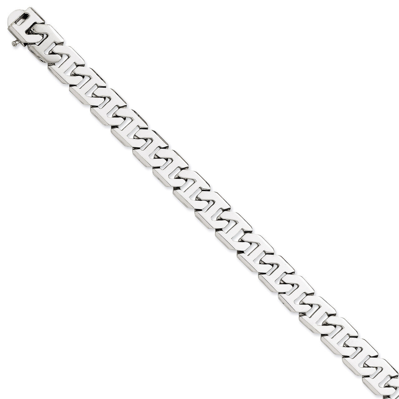 11.0mm Fancy Link Chain 8 Inch 14k White Gold WLK190-8, MPN: WLK190-8, 886774405537