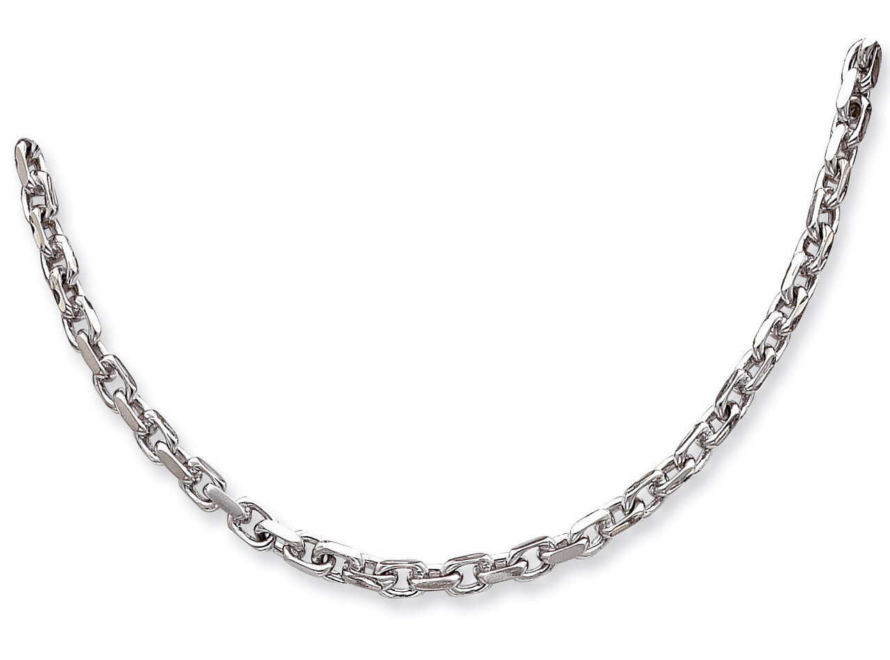 4.5mm Hand-polished Link Necklace 20 Inch 14k White Gold WLK302-20, MPN: WLK302-20, 191101372285