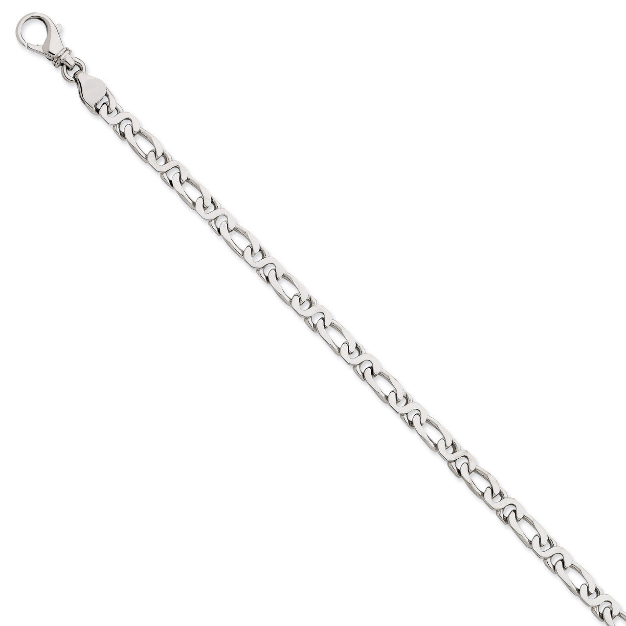 4.8mm Polished Fancy Link Chain 20 Inch 14k White Gold WLK359-20