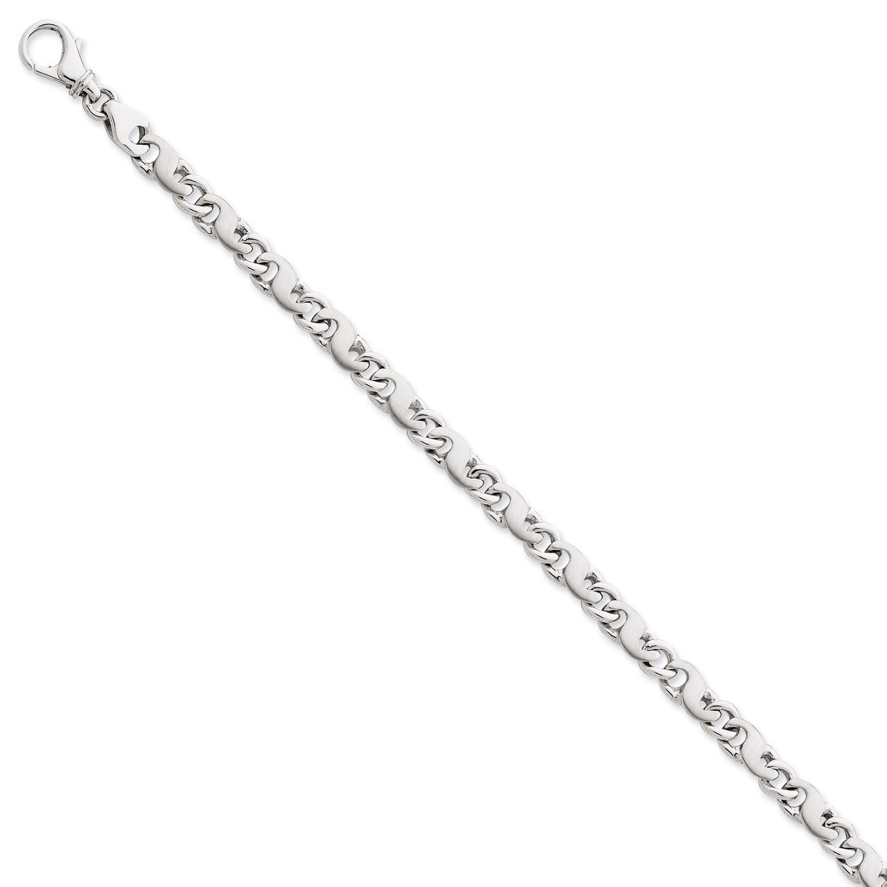 5.65mm Polished Link Chain 20 Inch 14k White Gold WLK365-20