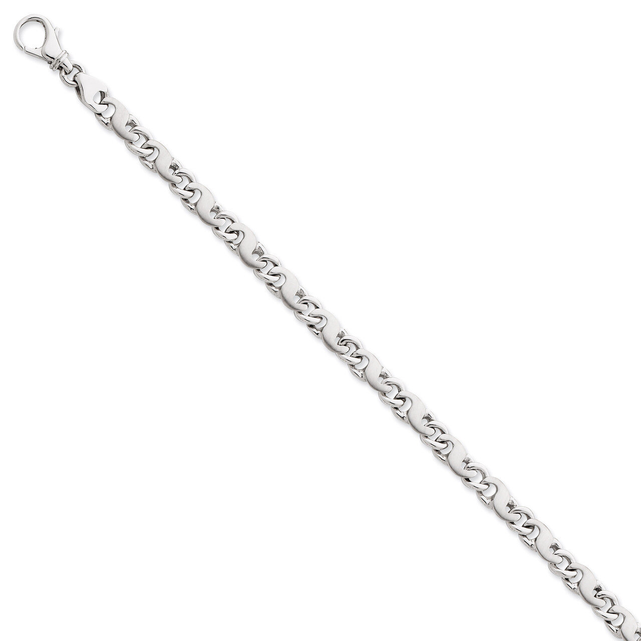 5.65mm Polished Link Chain 24 Inch 14k White Gold WLK365-24, MPN: WLK365-24, 191101715228