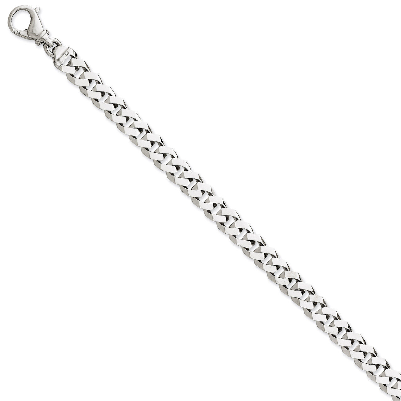 7.85mm Polished Link Chain 18 Inch 14k White Gold WLK375-18, MPN: WLK375-18, 191101715297