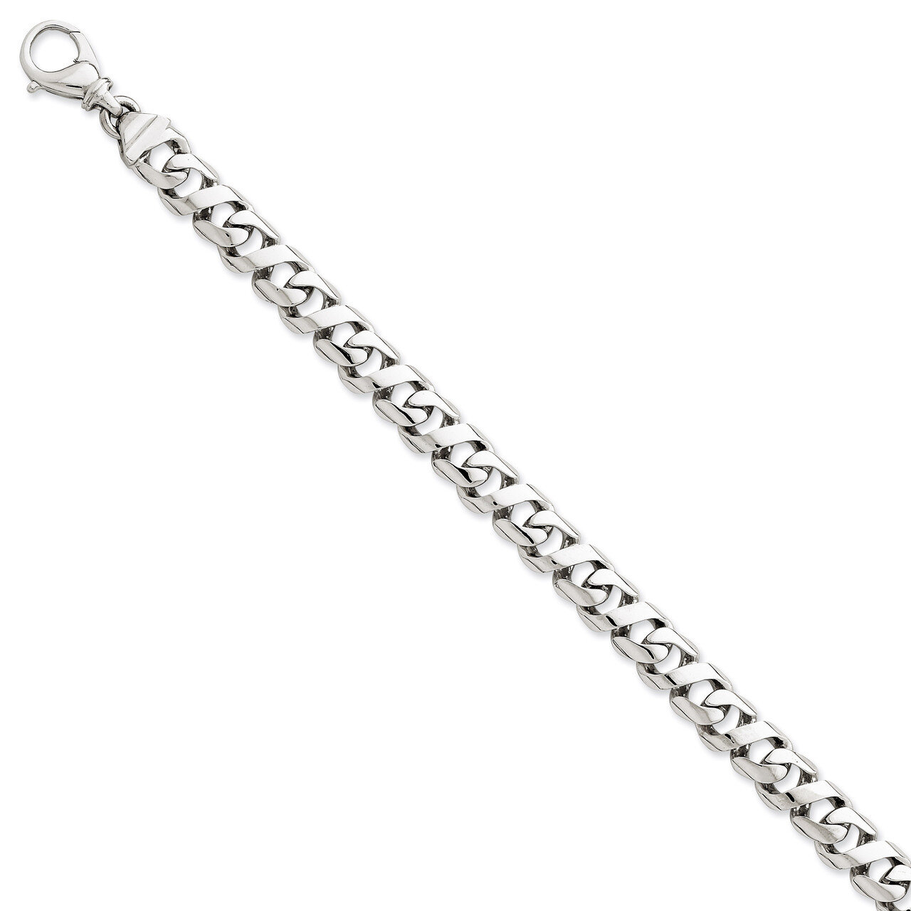 8.75mm Polished Fancy Link Chain 20 Inch 14k White Gold WLK404-20, MPN: WLK404-20, 191101715495