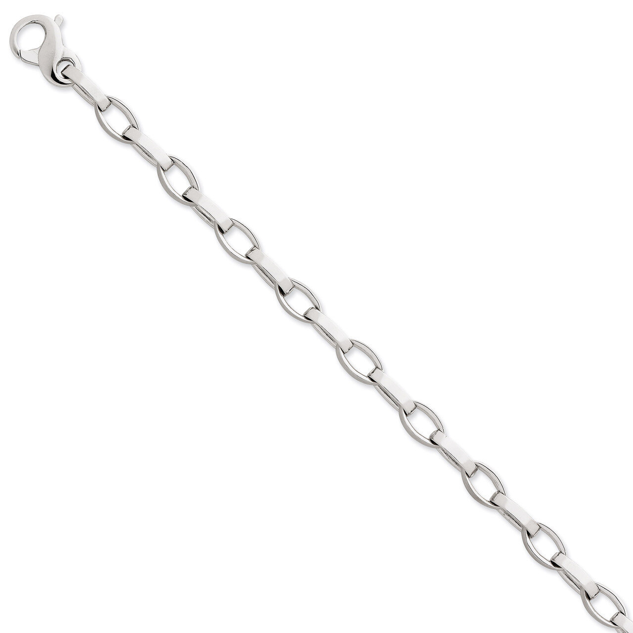 6.6mm Polished Fancy Link Chain 18 Inch 14k White Gold WLK564-18, MPN: WLK564-18, 191101715822