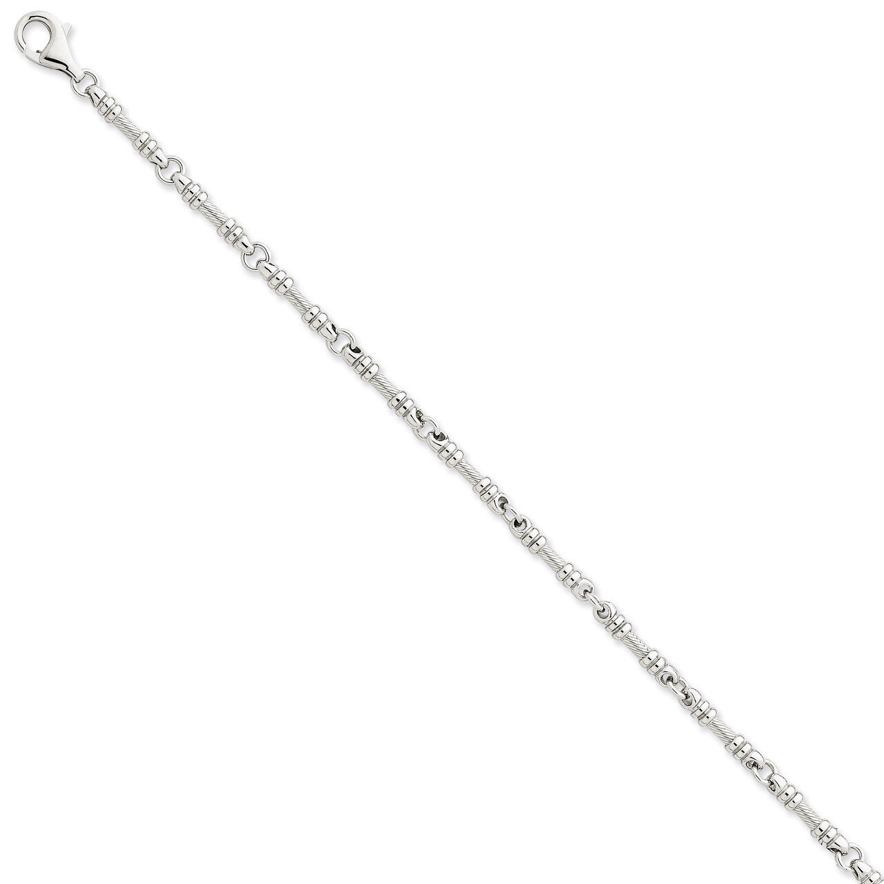 3.25mm Fancy Link Chain 18 Inch 14k White Gold WLK619-18, MPN: WLK619-18, 191101715983
