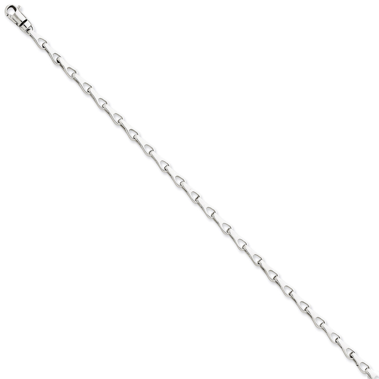 3.5mm Fancy Link Chain 20 Inch 14k White Gold WLK708-20, MPN: WLK708-20, 191101716461