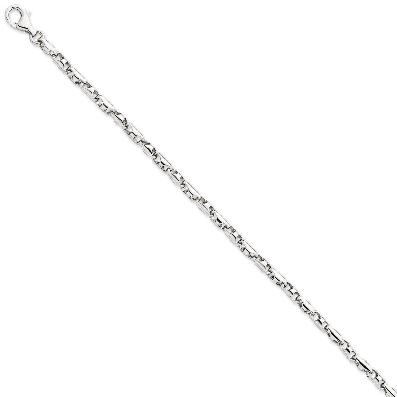3.75mm Polished Fancy Link Chain 8 Inch 14k White Gold WLK711-8, MPN: WLK711-8, 886774405926