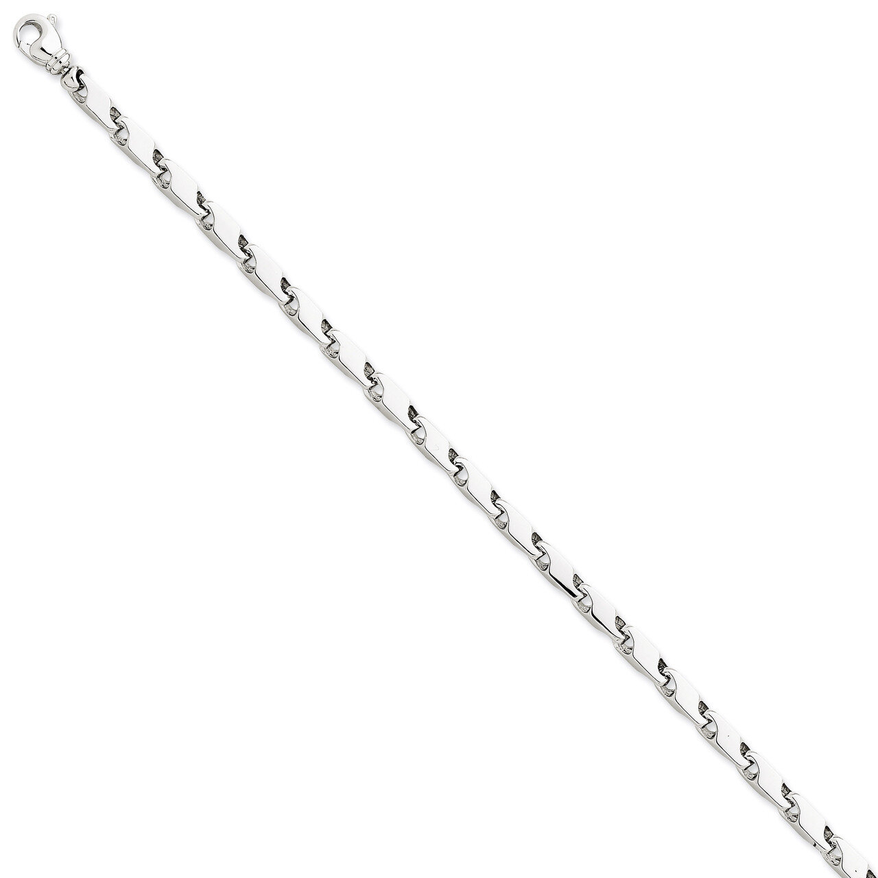 4.75mm Polished Fancy Link Chain 8 Inch 14k White Gold WLK713-8, MPN: WLK713-8, 886774405803