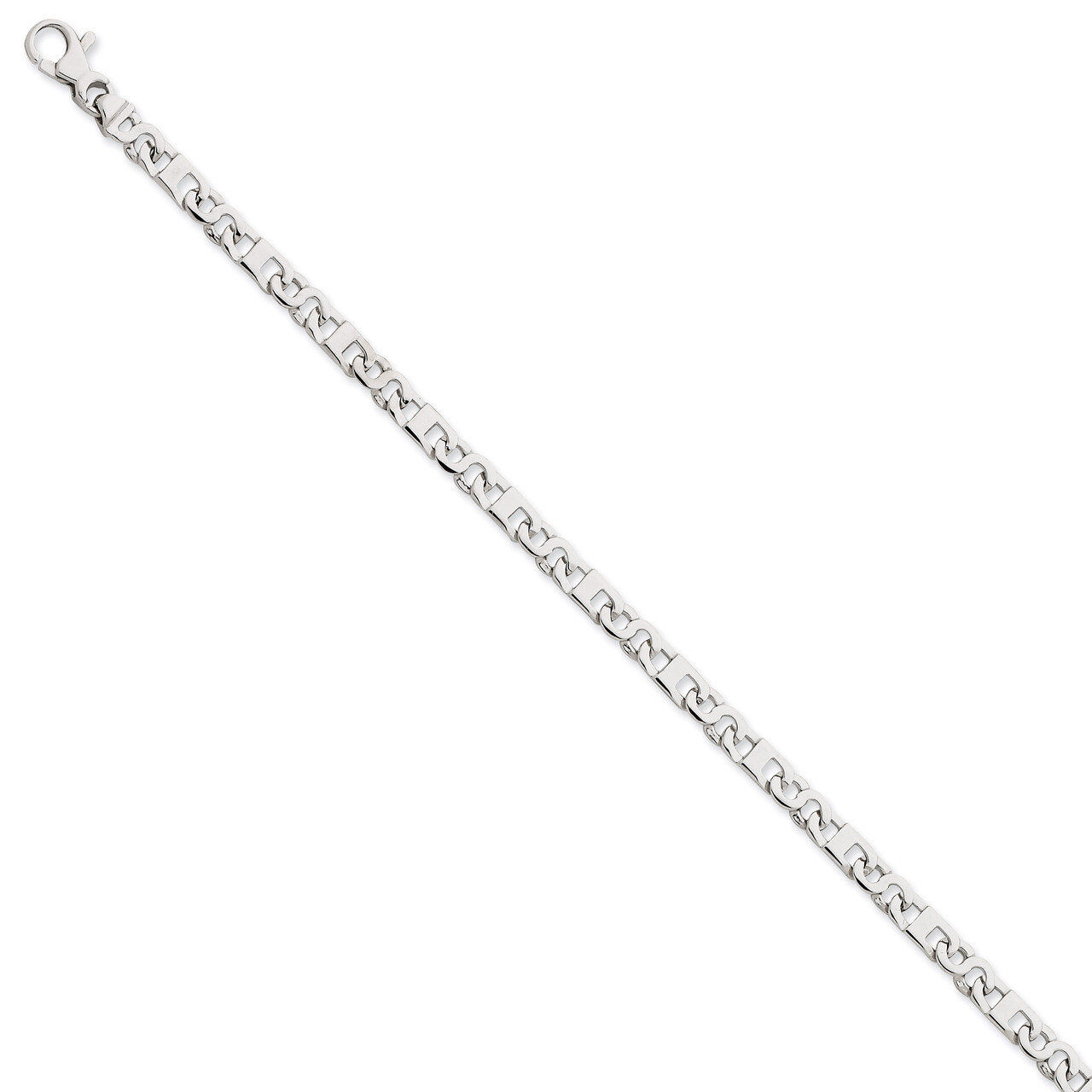 4.5mm Fancy Link Chain 18 Inch 14k White Gold WLK715-18, MPN: WLK715-18, 191101716614