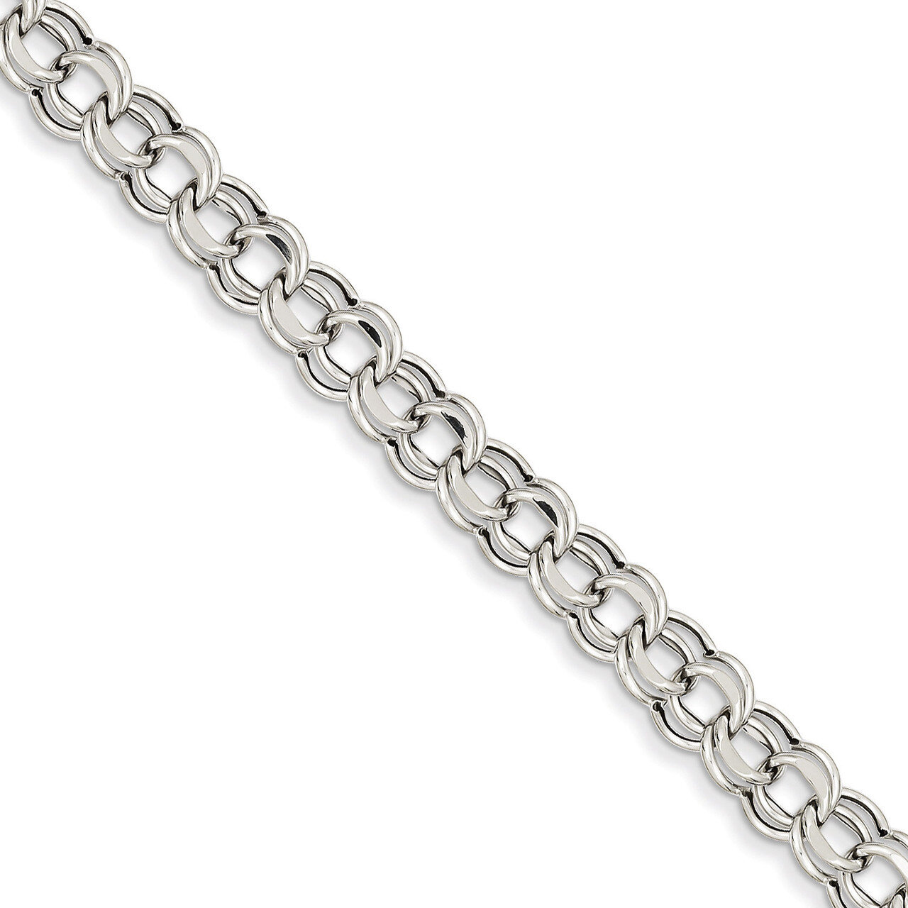 Lite 5.5mm Double Link Charm Bracelet 7.25 Inch 14k White Gold WSD2-7.25, MPN: WSD2-7.25, 883957570…