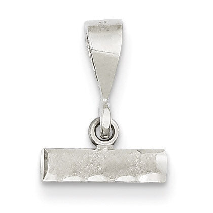 Casted Small Diamond Cut Number Top Charm 14k White Gold WSMTOP
