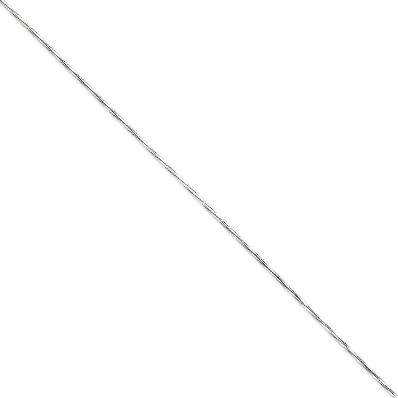 1.6mm Round Snake Chain 20 Inch 14k White Gold WSNA160-20, MPN: WSNA160-20, 886774434315