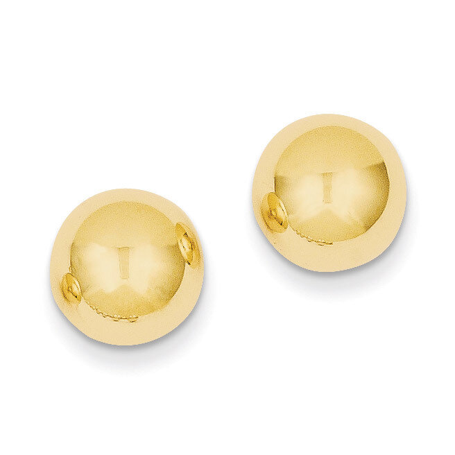 10mm Ball Post Earrings 14k Gold Polished X10MMG