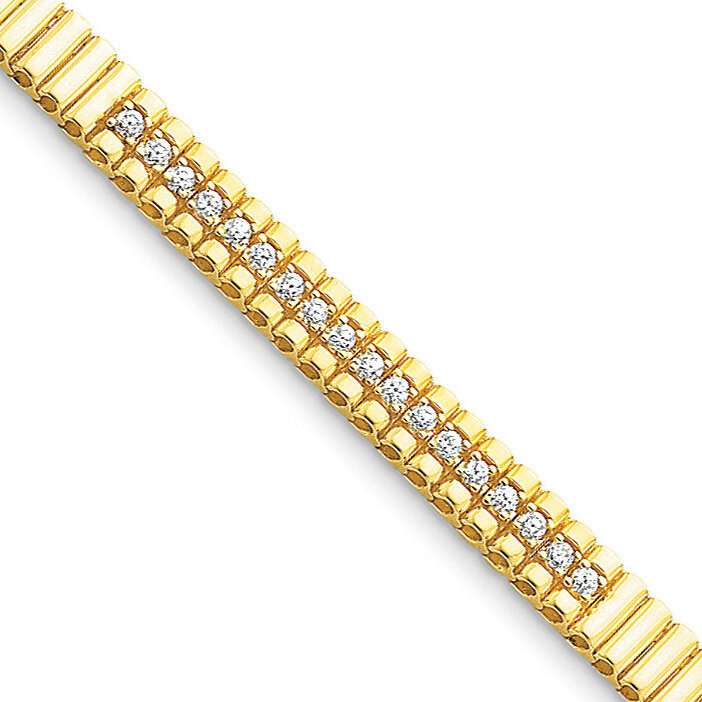 2.4mm Diamond Tennis Bracelet Mounting 14k Gold X2167