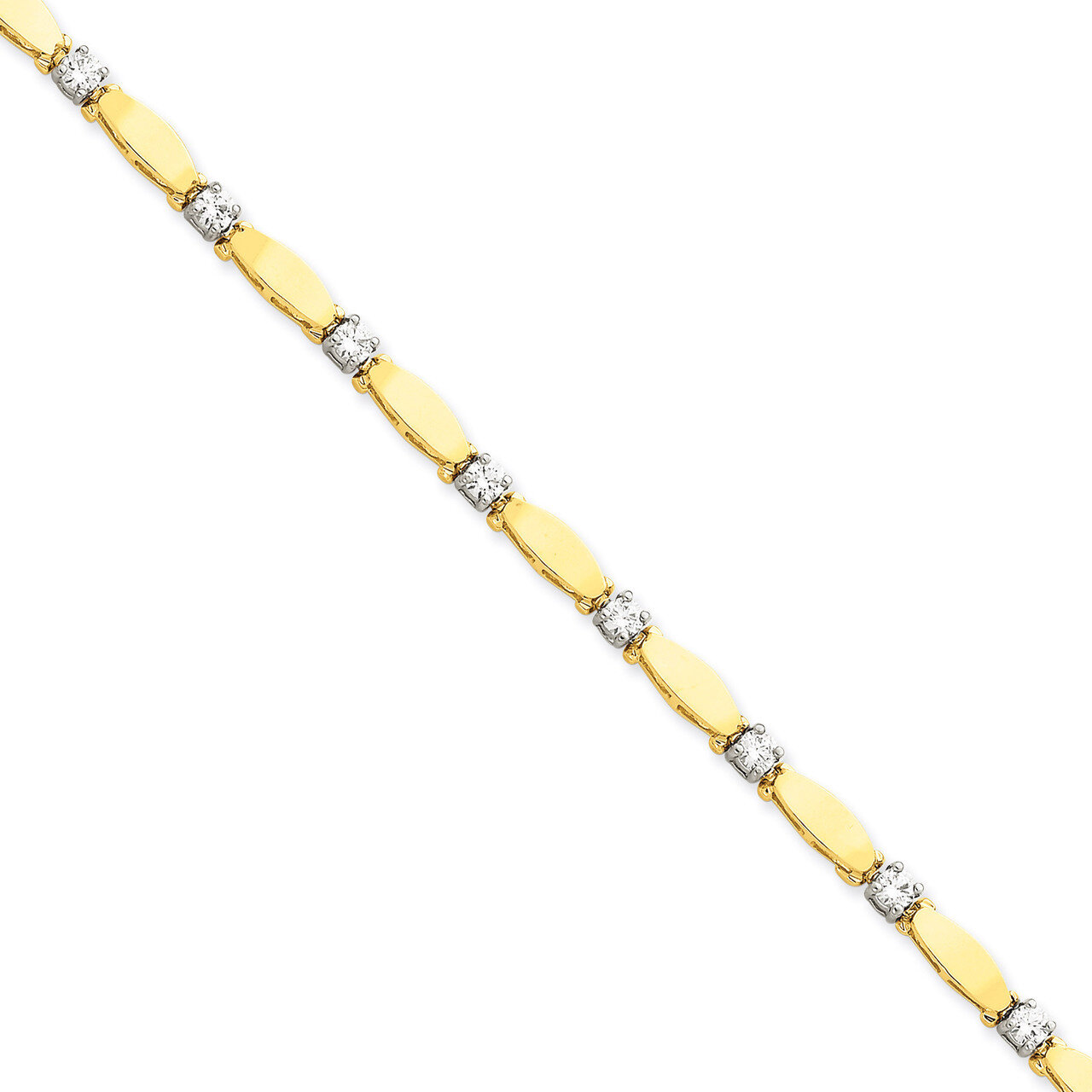 3.5mm Diamond Tennis Bracelet Mounting 14k Gold X2362