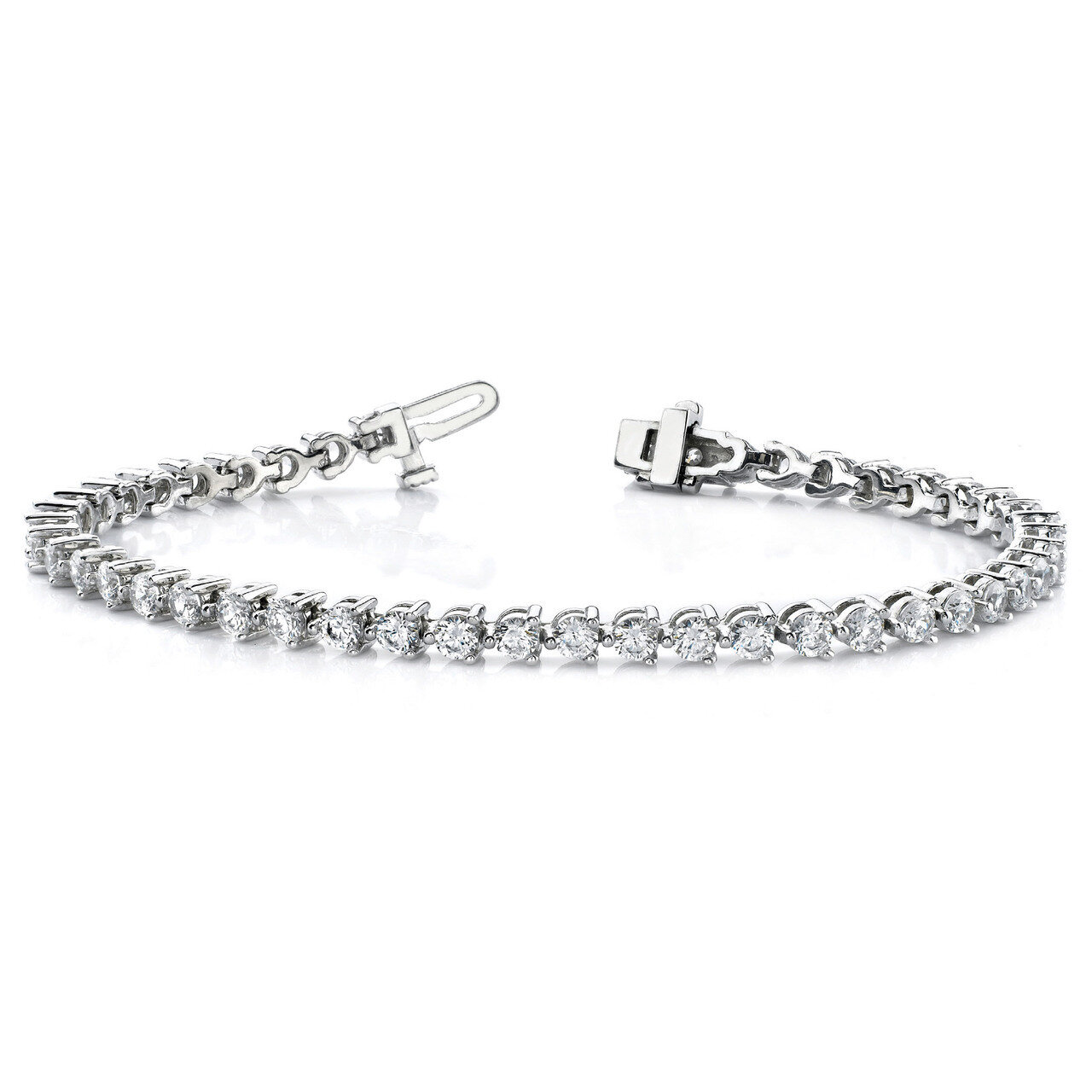 white diamond tennis bracelet Mounting 14k Gold X2840W, MPN: X2840W, 191101372698