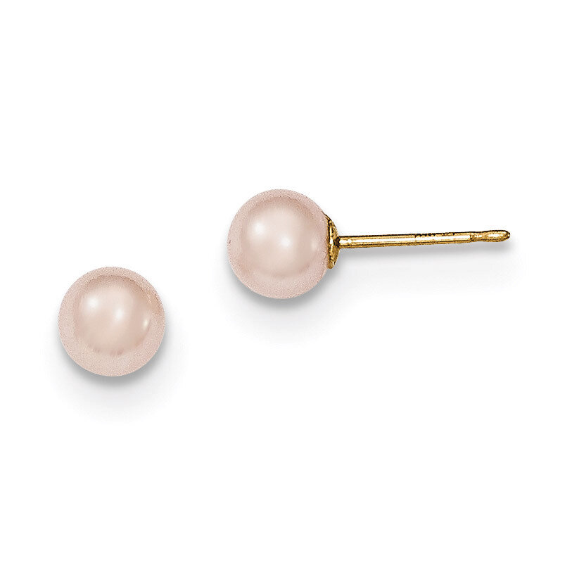 5-6mm Purple Round Cultured Pearl Stud Earrings 14k Gold X50PPU, MPN: X50PPU, 191101433146