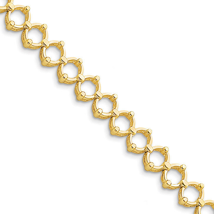 Holds up to 26 2.5mm Stones Add-A-Diamond Tennis Bracelet Mounting 14k Gold X662, MPN: X662,