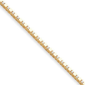 2.1mm Diamond Tennis Bracelet Mounting 14k Gold X742