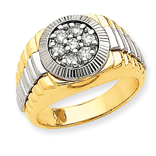 Diamond men&#39;s ring 14k Two-Tone Gold X9440AA