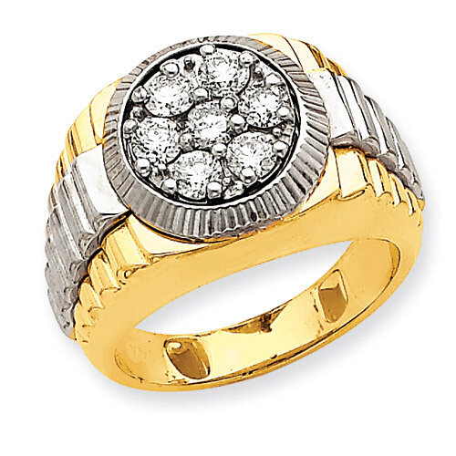 Diamond men's ring 14k Two-Tone Gold X9441AA