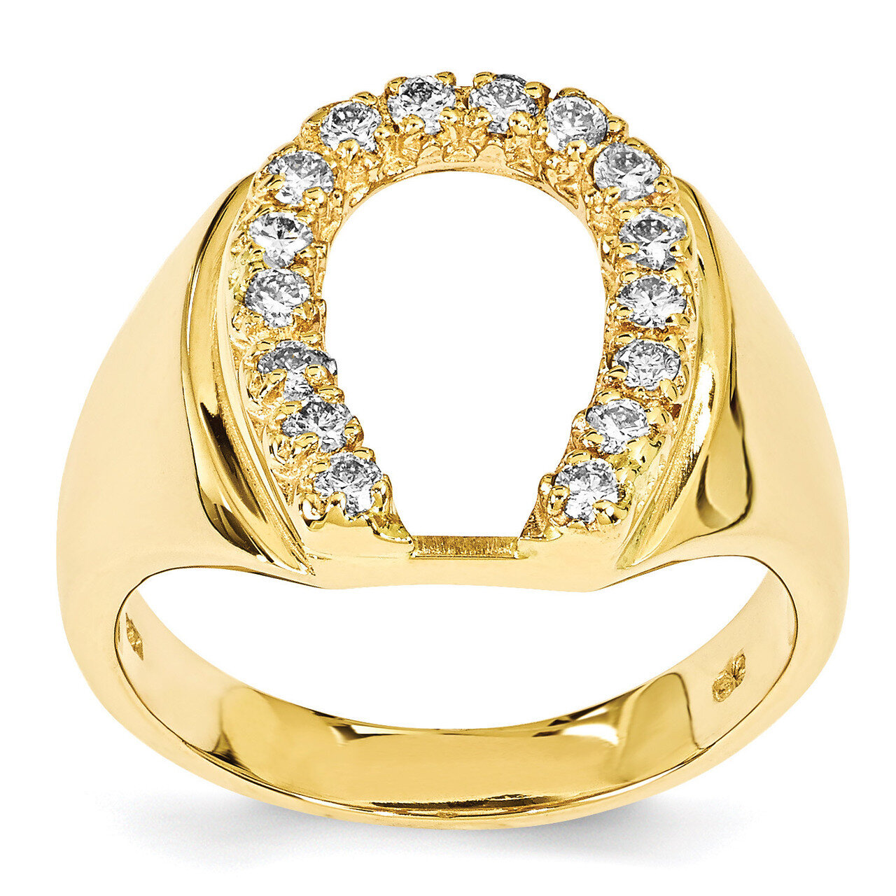 Diamond Men&#39;s Horse shoe Ring 14k Gold X9460AA