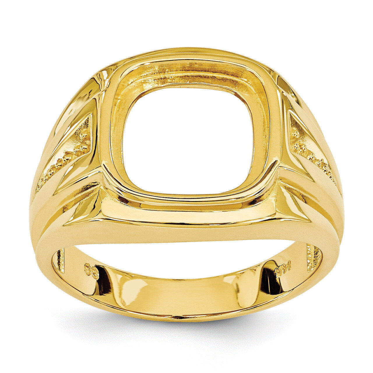 Men's Onyx Ring Mounting 14k Gold X9477