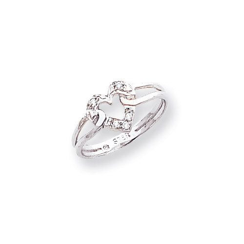 Polished Diamond ring 14k White Gold X9598AA, MPN: X9598AA, 883957373270