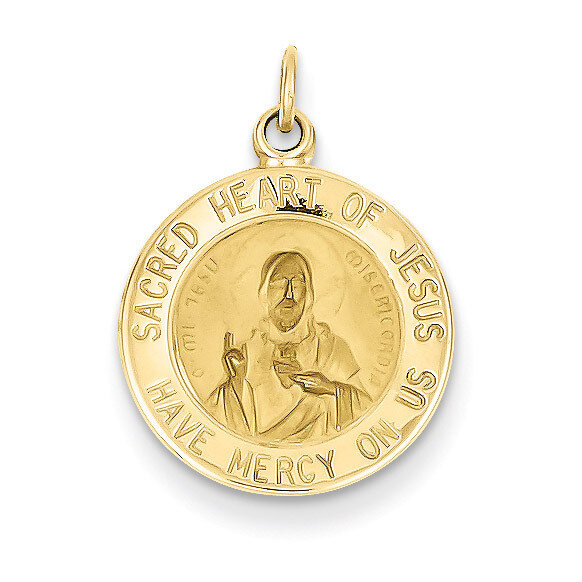 Sacred Heart of Jesus Medal Charm 14k Gold XAC220