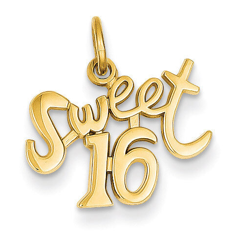 Sweet 16 Charm 14k Gold XAC49