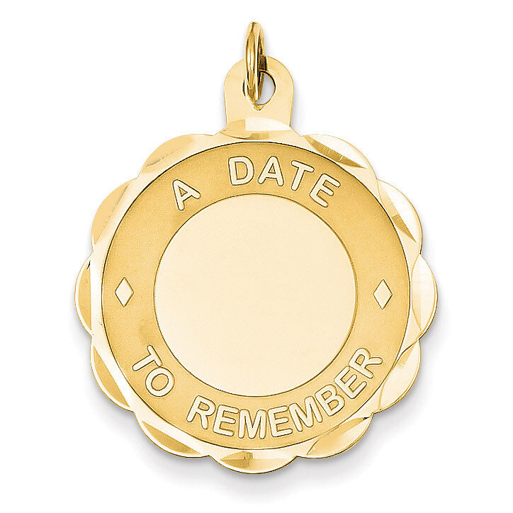 A Date to Remember Charm 14k Gold XAC553