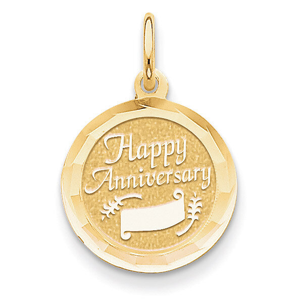 Happy Anniversary Charm 14k Gold XAC570