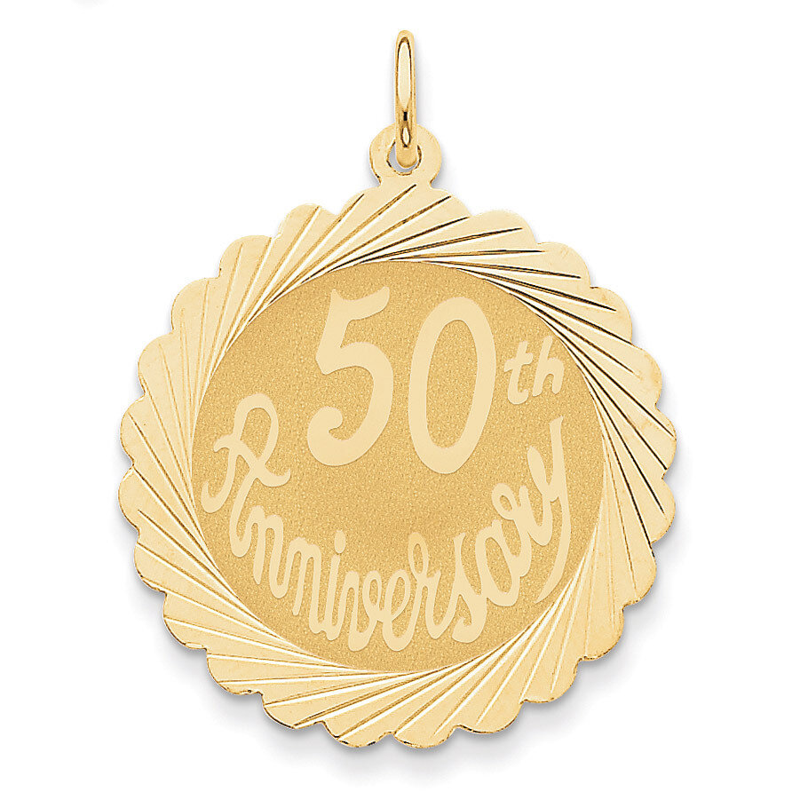 Happy 50th Anniversary Charm 14k Gold XAC584