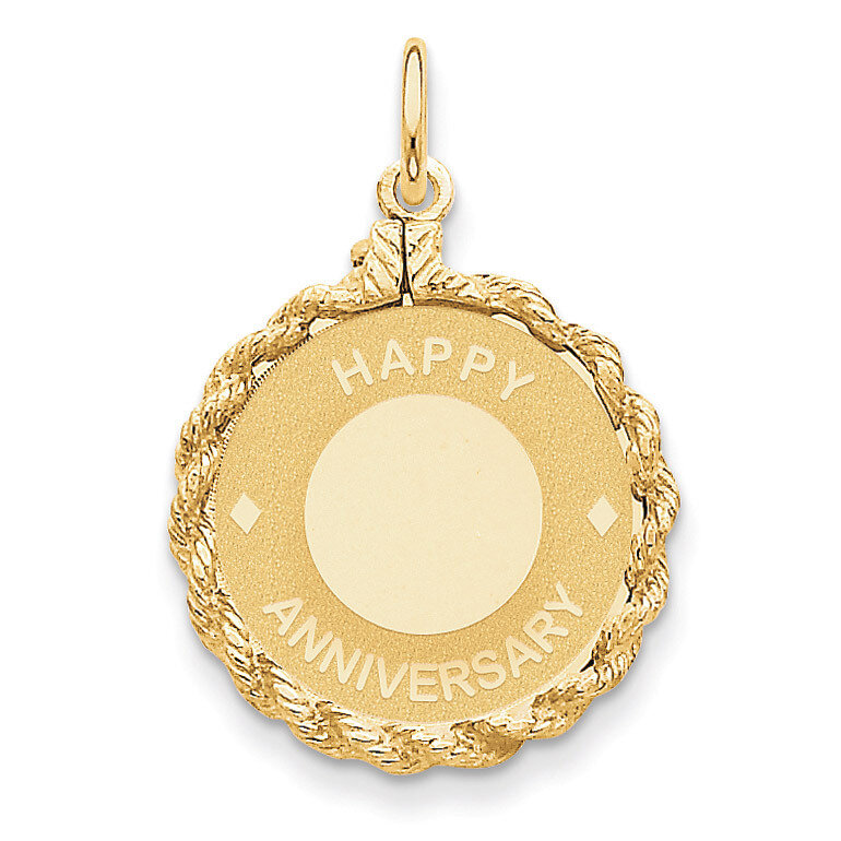 Happy Anniversary Charm 14k Gold XAC587