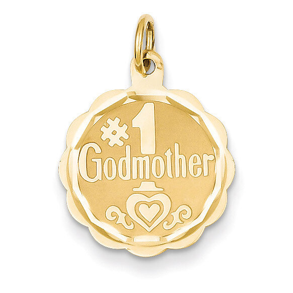 #1 Godmother Charm 14k Gold XAC655