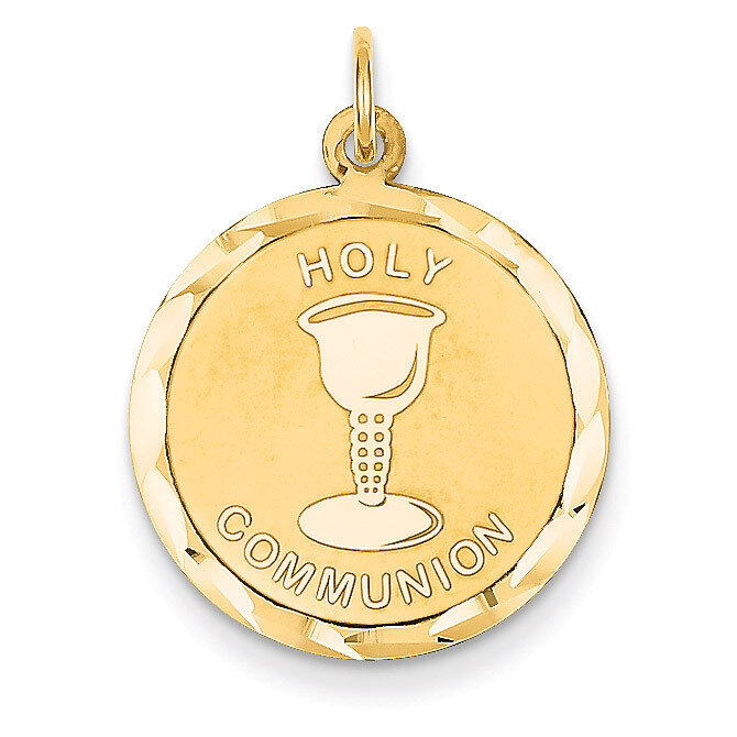 Holy Communion Disc Pendant 14k Gold XAC719