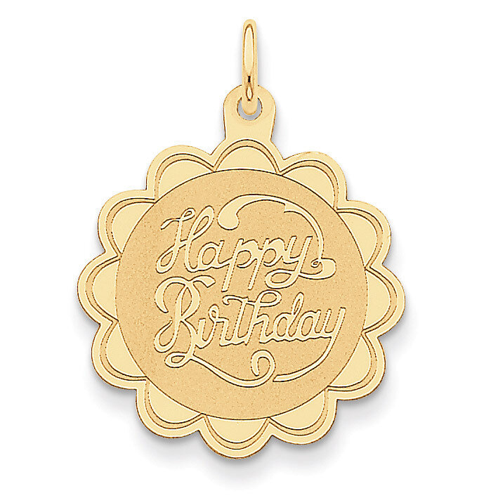 Happy Birthday Charm 14k Gold XAC761