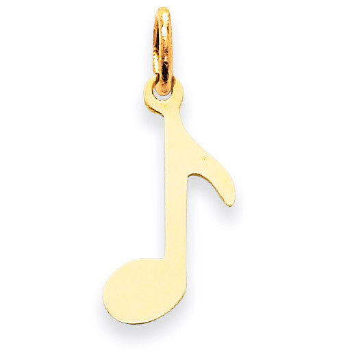 Musical Note Charm 14k Gold Polished XAC927