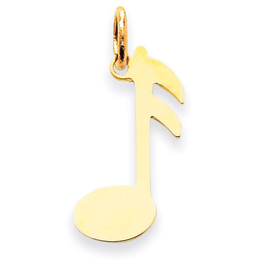 Musical Note Charm 14k Gold Polished XAC929