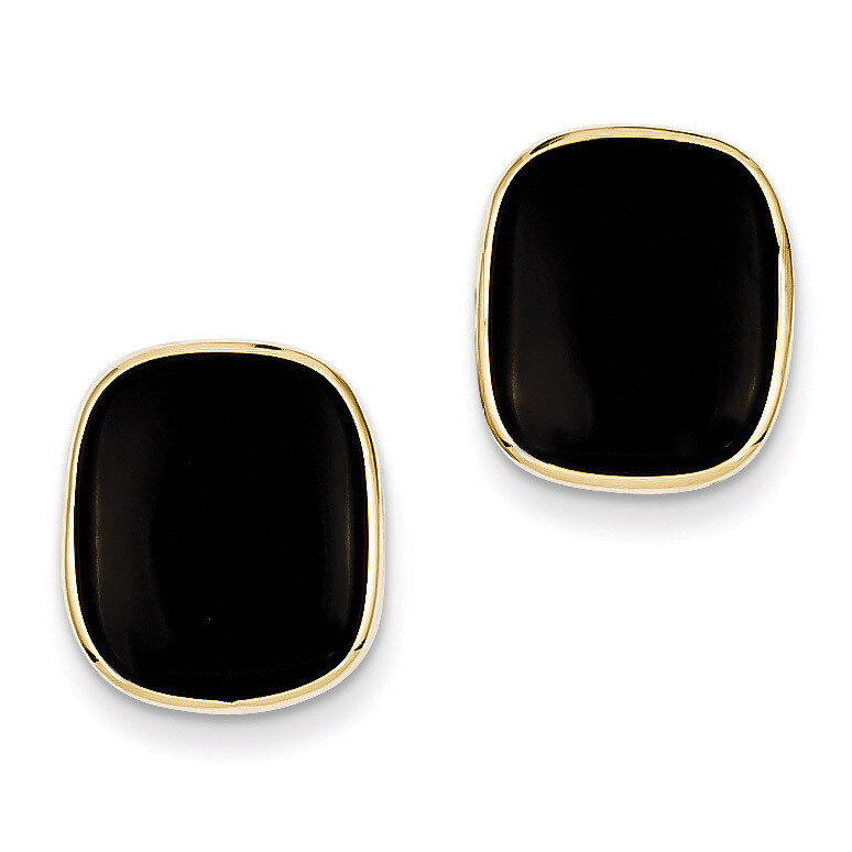 Black Onyx Earrings 14k Gold XB26