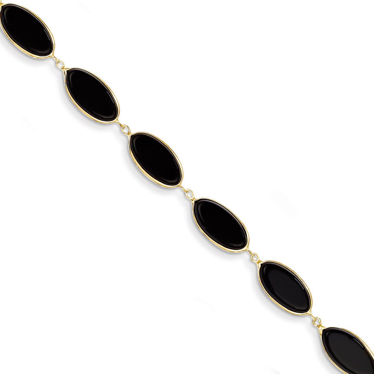 Onyx Bracelet 7.25 Inch 14k Gold XB40-7.25