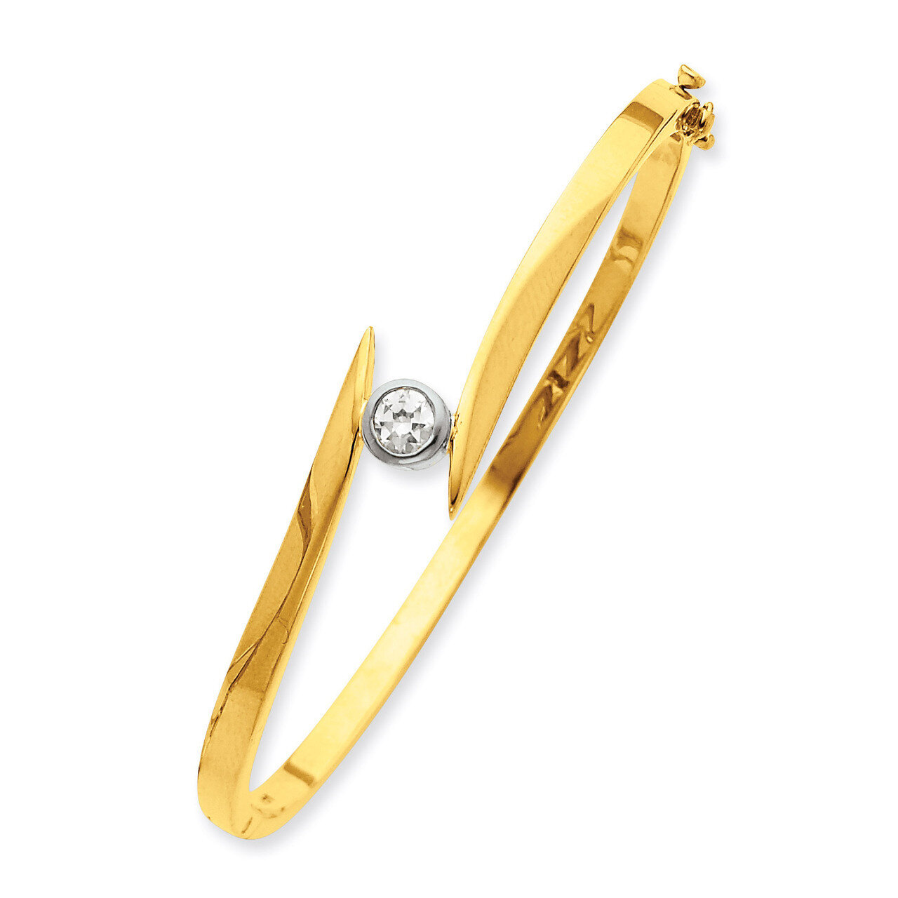 Diamond Bangle 14k Two-tone Gold XB78AA, MPN: XB78AA, 883957086255